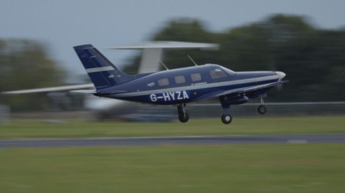 La imagen muestra un avión de ZeroAvia impulsado sólo por hidrógeno.