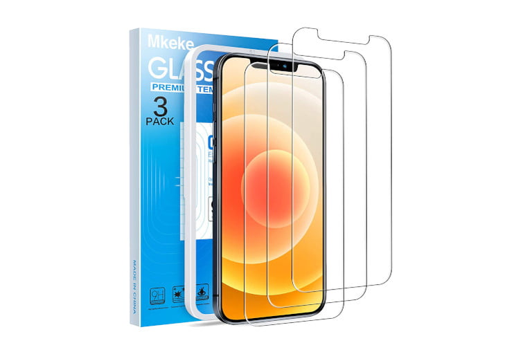  Ailun Paquete de 2 protectores de pantalla para iPhone 12 Pro  Max [6.7 pulgadas] + 2 protectores de lente de cámara, película de vidrio  templado compatible con fundas, dureza 9H, HD