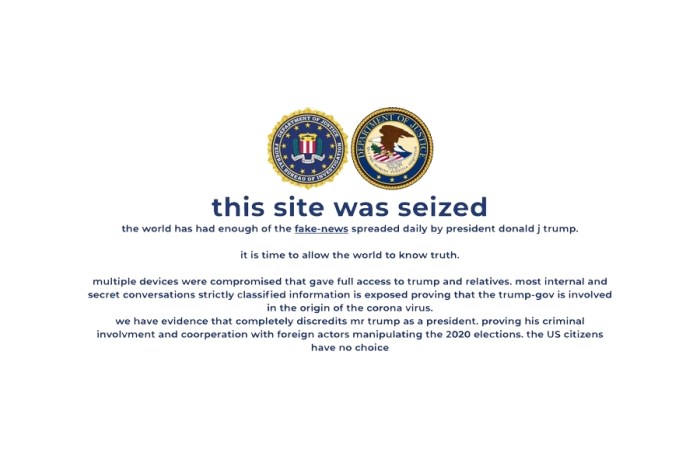 Sitio web de Trump