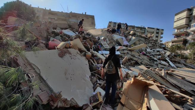 La imagen muestra la destrucción ocasionada por el terremoto en Turquía.