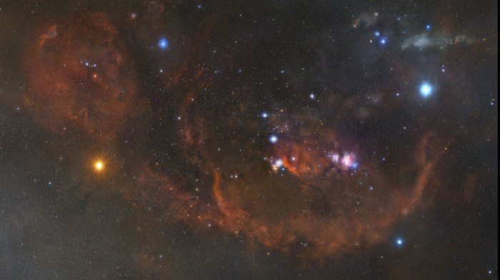 La imagen muestra la constelación Orión.