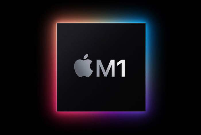 Logotipo de procesador M1 para comparativa entre Apple M1 MacBooks vs. Microsoft Surface Pro X