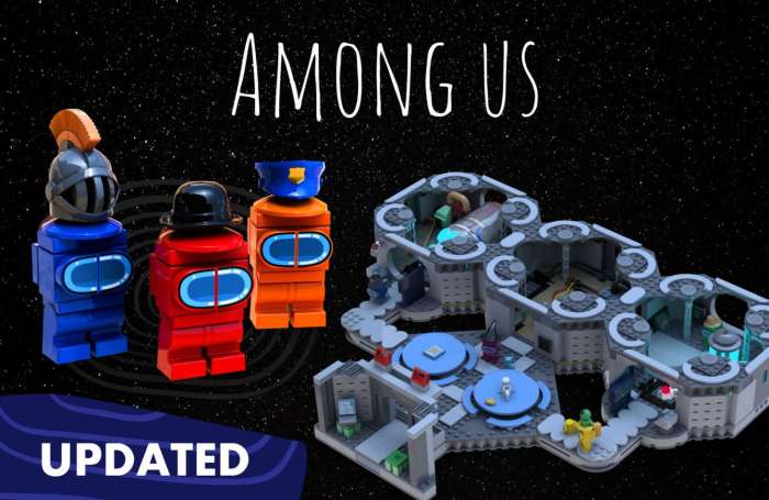 La imagen muestra un diseño de Among Us en Lego.