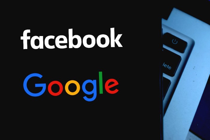 Logos de Facebook y Google