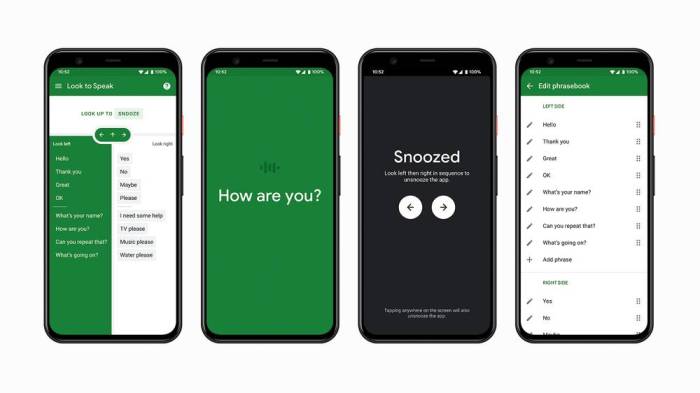 Look to Speak es una app de comunicación diseñada por Google para personas con discapacidad motriz