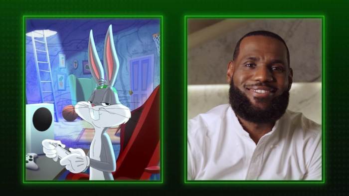 La imagen muestra a Bugs Bunny y LeBron James como parte de un concurso para la próxima película de Sapce Jam.