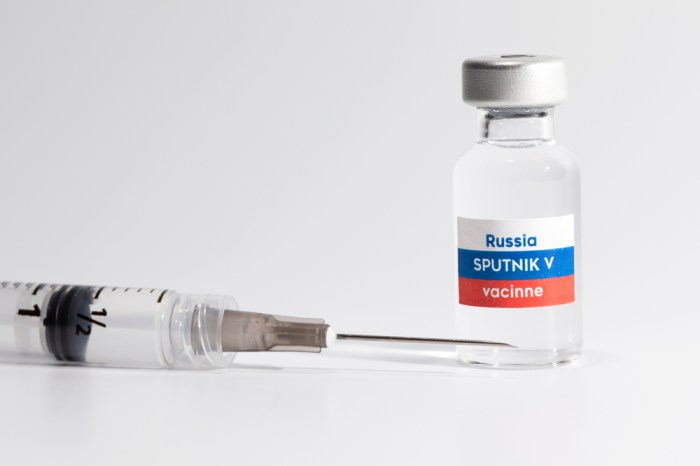 La imagen muestra la vacuna rusa Sputnik V.