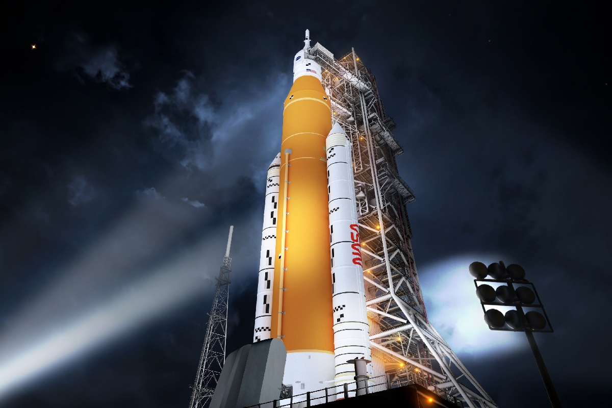 SLS, el cohete gigantesco cohete de la misión de la NASA a la Luna