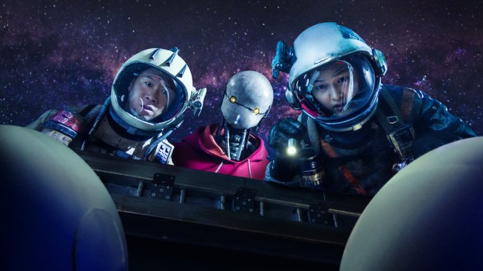 La imagen muestra una escena de la película Space Sweepers, de Netflix.