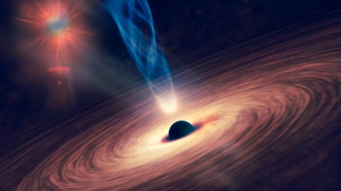 La imagen muestra una representación de un agujero negro.