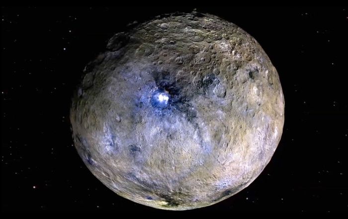 La imagen muestra al planeta enano Ceres.