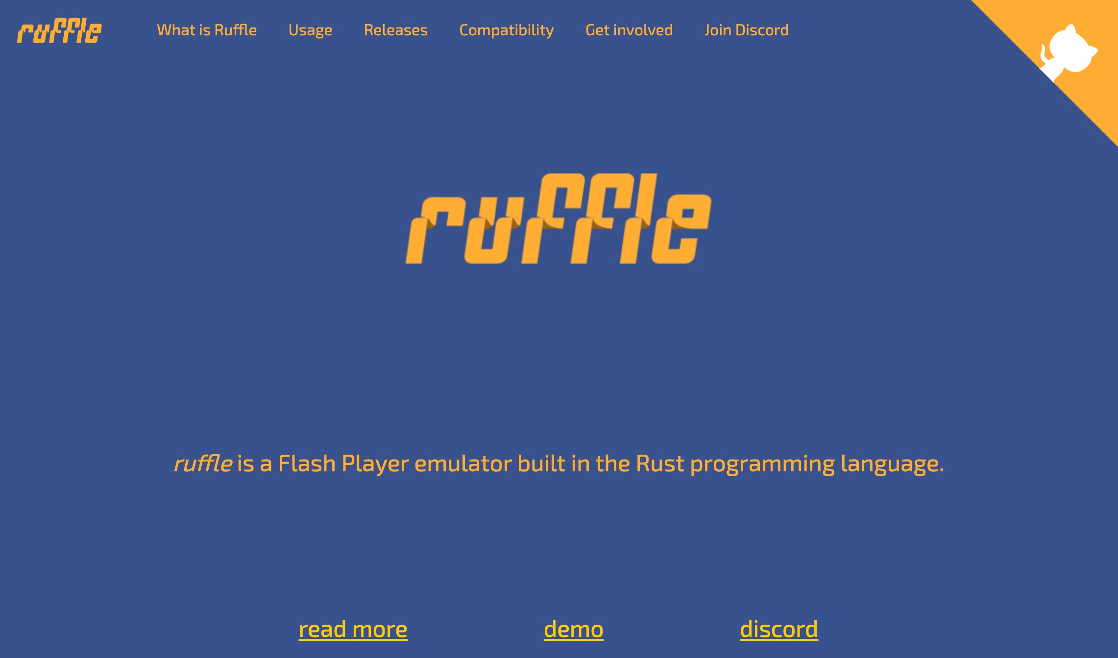 Página web de Ruffle