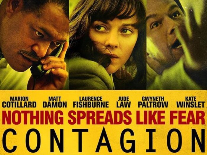La imagen muestra el cartel de la película Contagio.