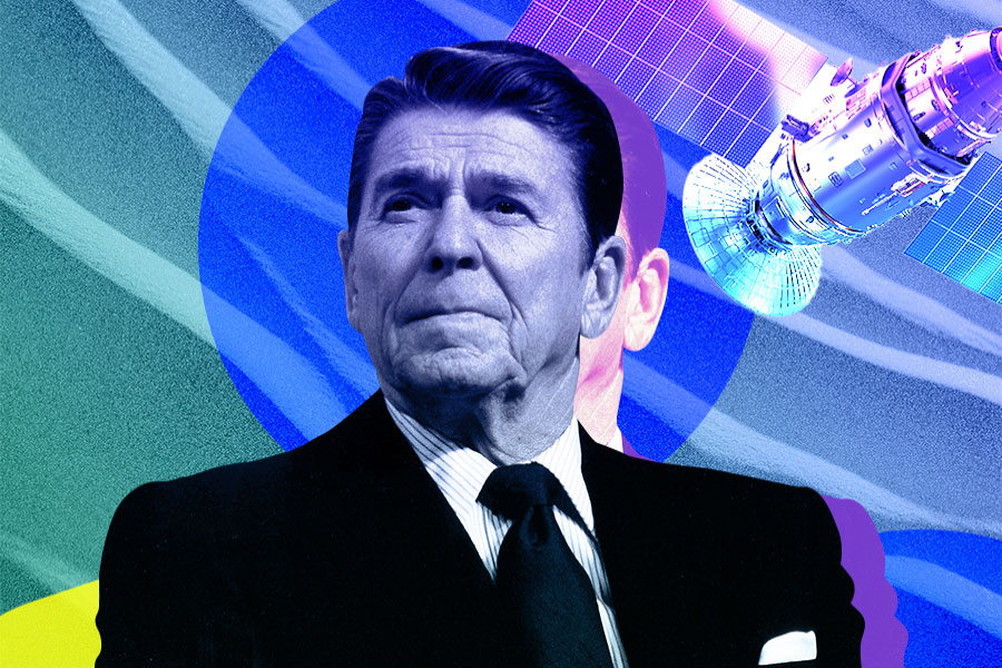 El presidente Ronald Reagan invocó en 1983 un sistema de defensa antimisiles que llamó La Guerra de las Galaxias