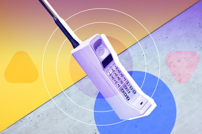 Ilustración del Dynatac 8000X de Motorola, el primer teléfono móvil