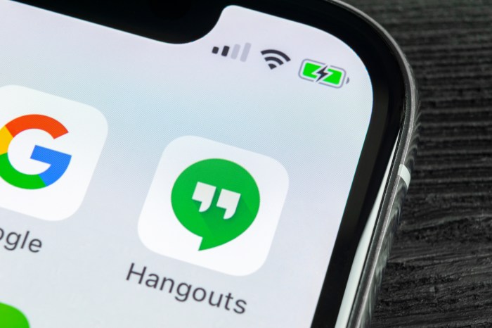 problemas en Hangouts ícono de la appp de Hangouts en un iPhone