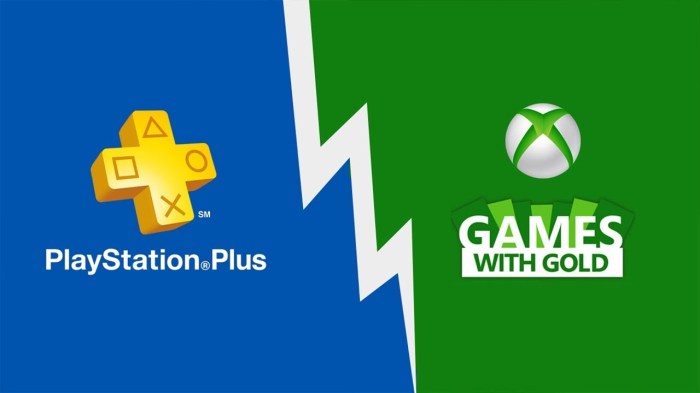Una imagen de los servicios PlayStation Plus y Games with Gold