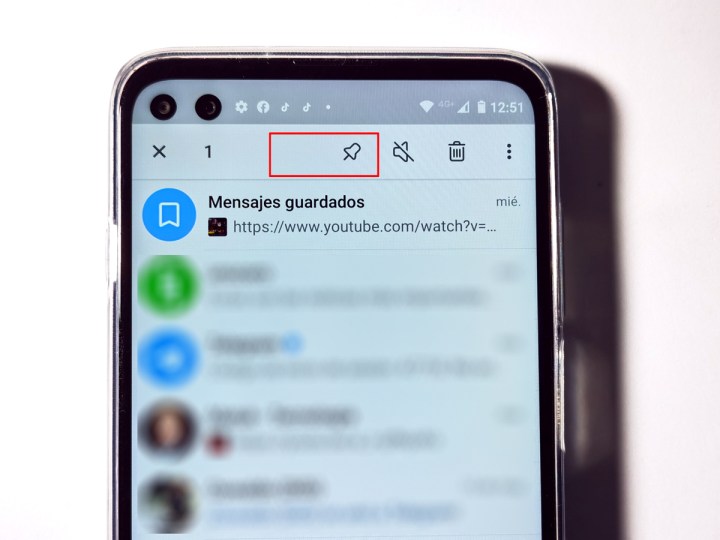 Anclar contactos en Telegram