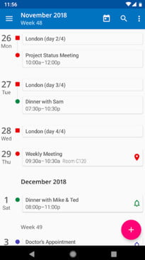 aCalendar, una de las mejores apps de calendario
