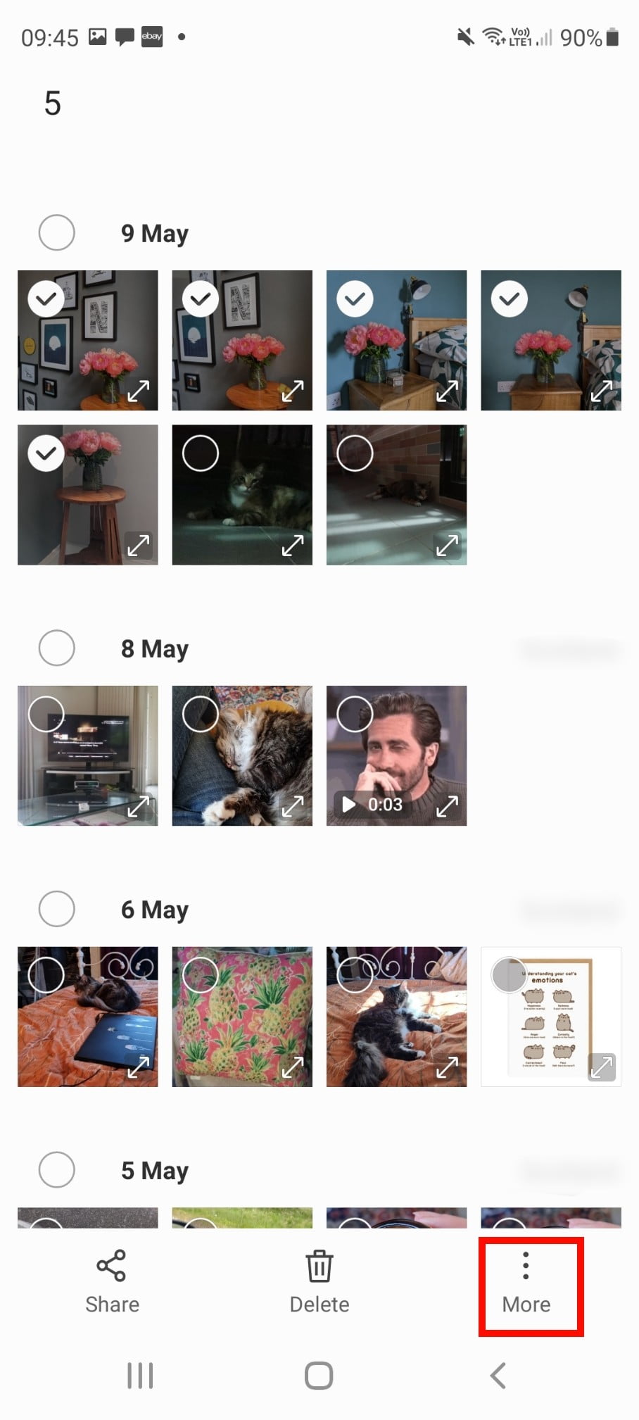 Cómo ocultar fotografías y videos. Mover galería en Samsung.