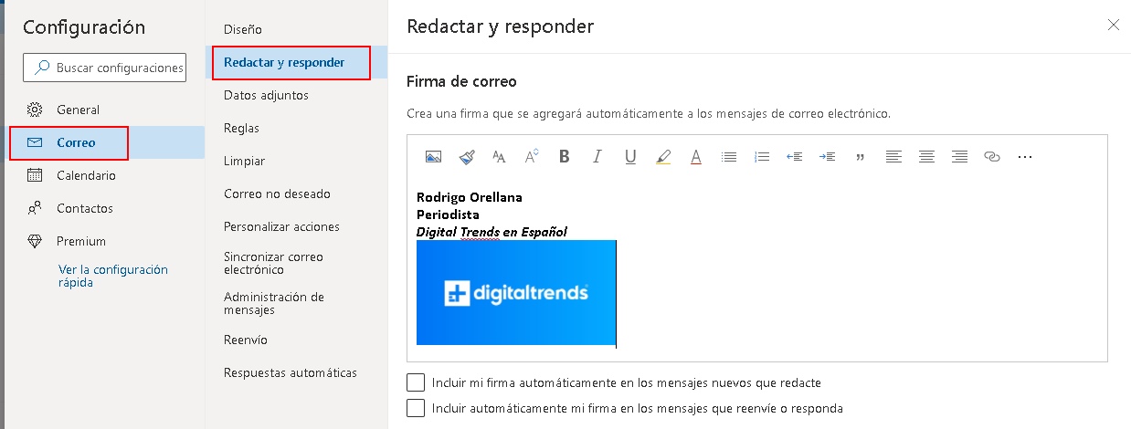 Cómo agregar tu firma a Outlook