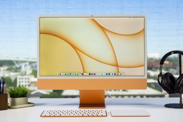 Apple iMac M1 24 pulgadas en color amarillo, una de las mejores computadoras de escritorio