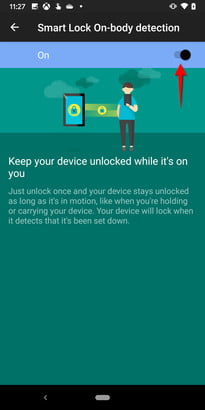 On-body detection con Android Smart Lock