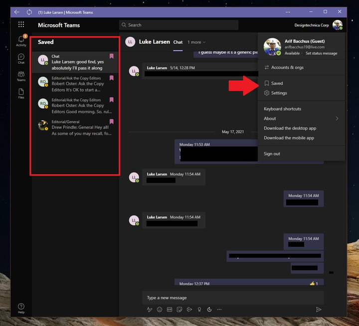 Captura de pantalla para conocer las funciones de Microsoft Teams 1