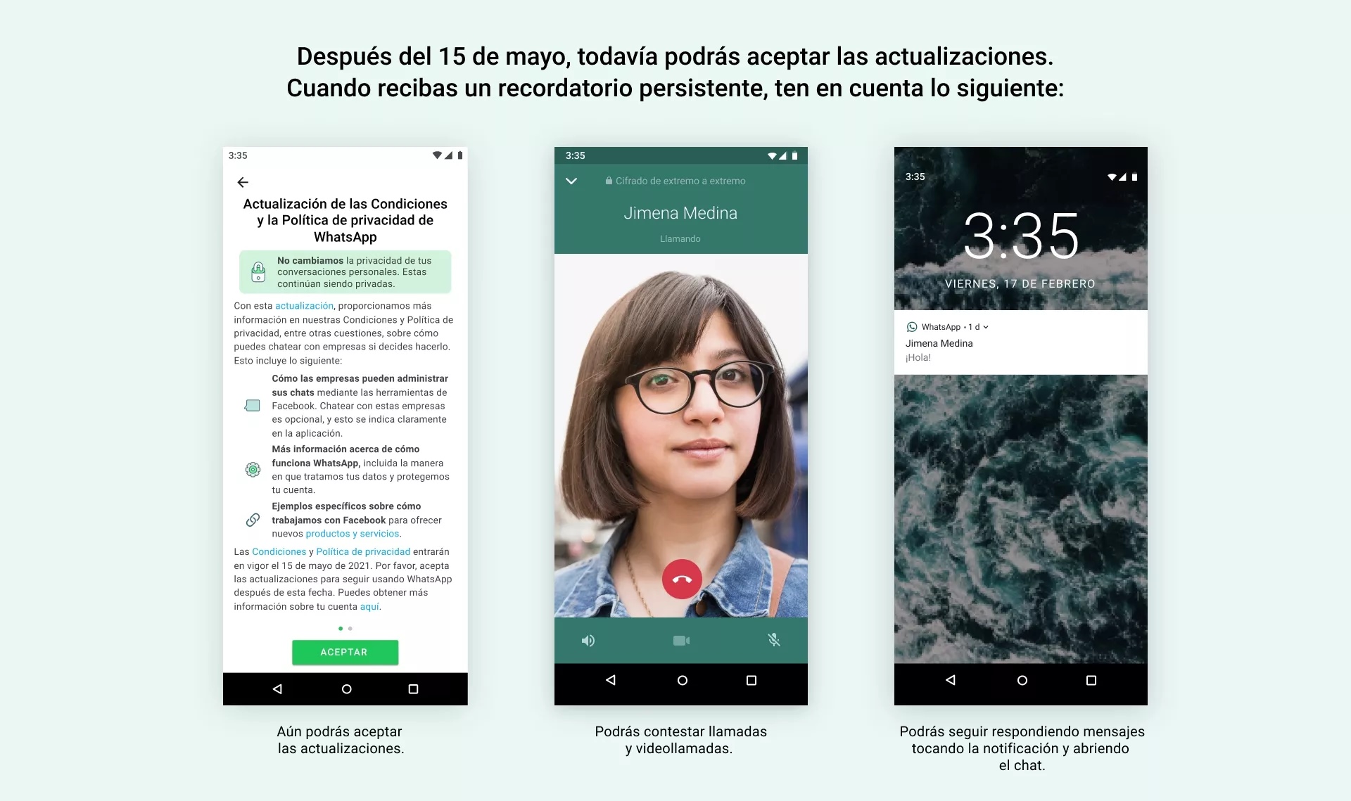 WahtsApp aviso persistente