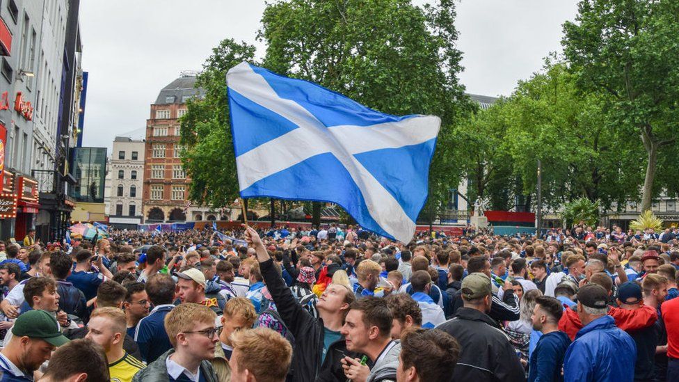 Hinchas de Escocia en la Eurocopa