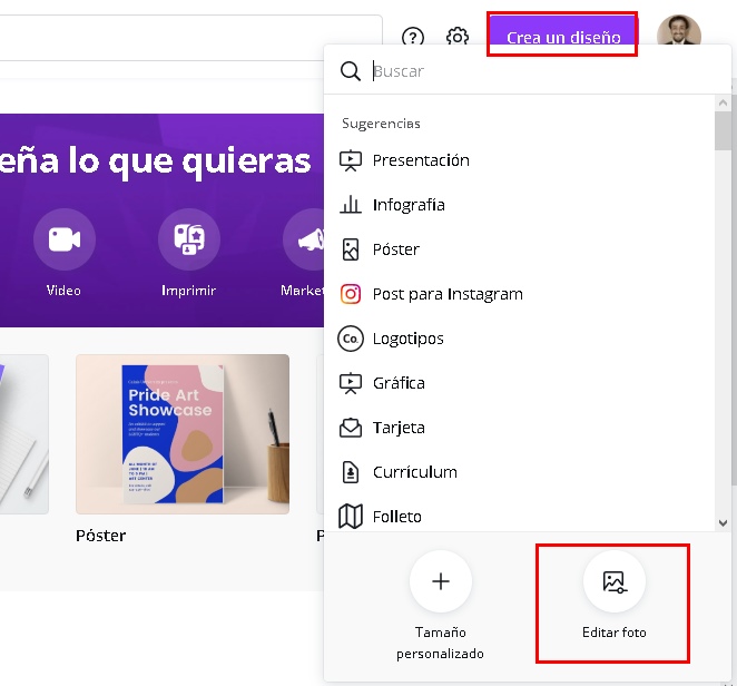 Canva como editor de imágenes