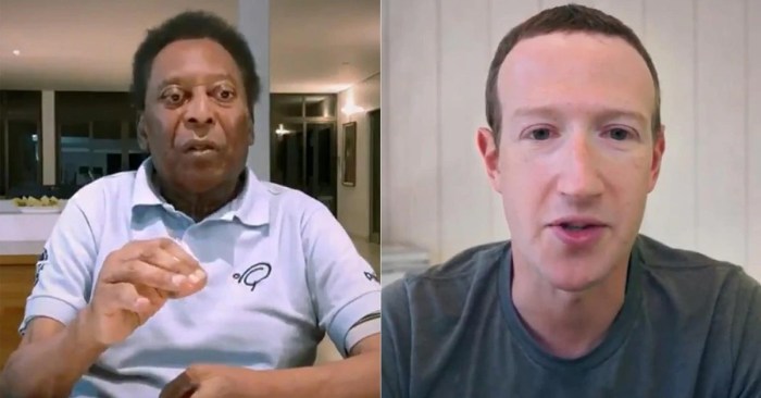 Pelé y Mark Zuckerberg
