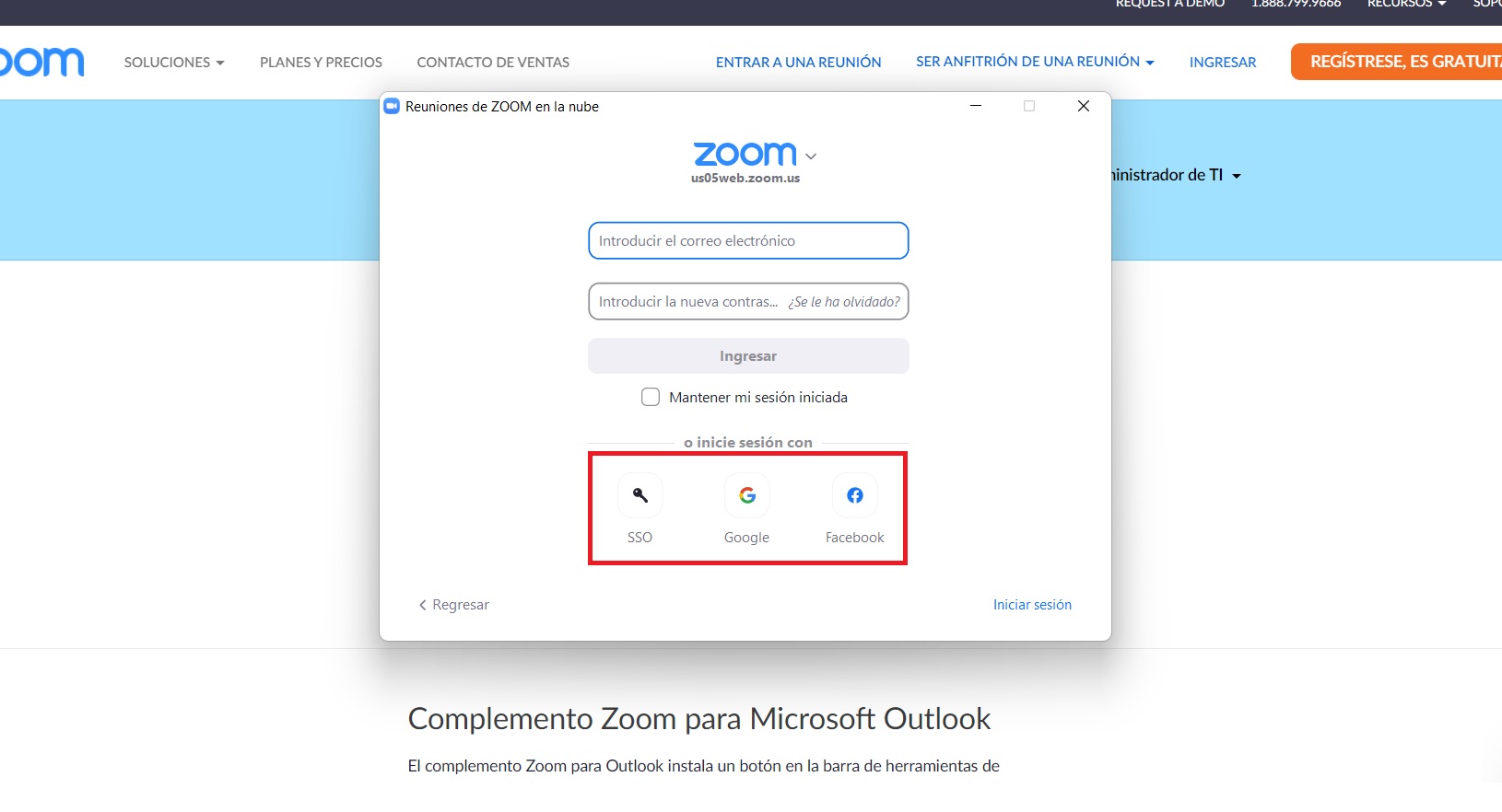 Como iniciar sesión en Zoom