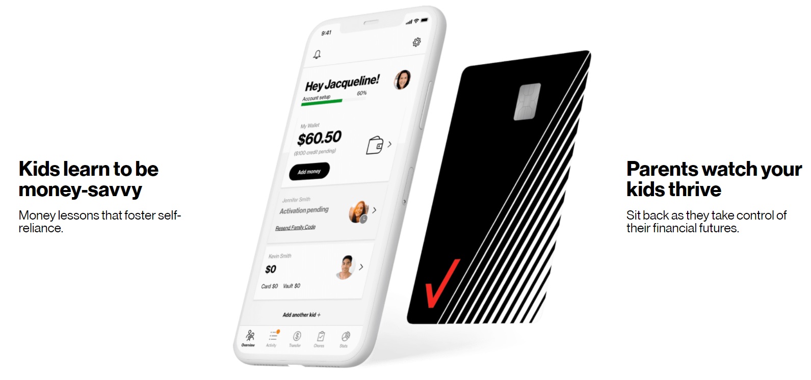 Una imagen de la app Verizon Family Money
