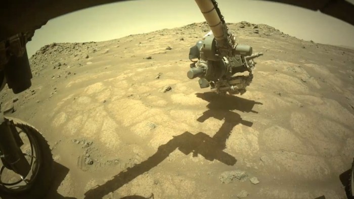 Perseverance capta una singular formación rocosa en Marte
