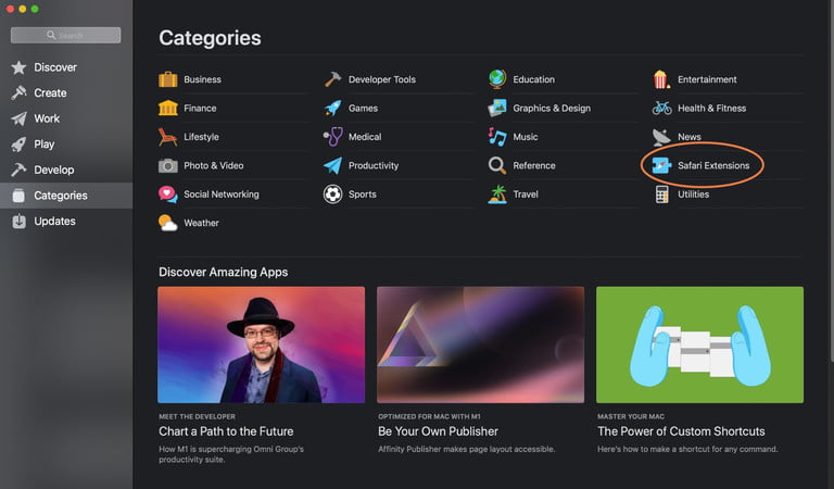 Extensiones de Safari en la App Store