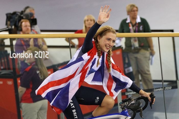 Una imagen de la ciclista británica Laura Kenny durante los Juegos Olímpicos de Londres 2012