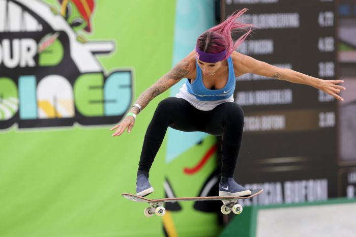Una imagen de la patinadora brasileña Leticia Bufoni