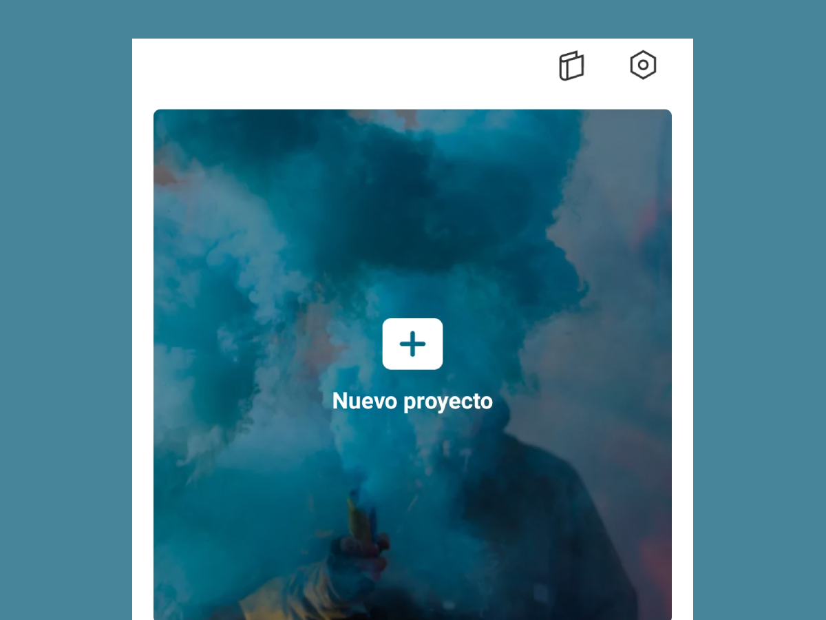 Interfaz principal de CapCut