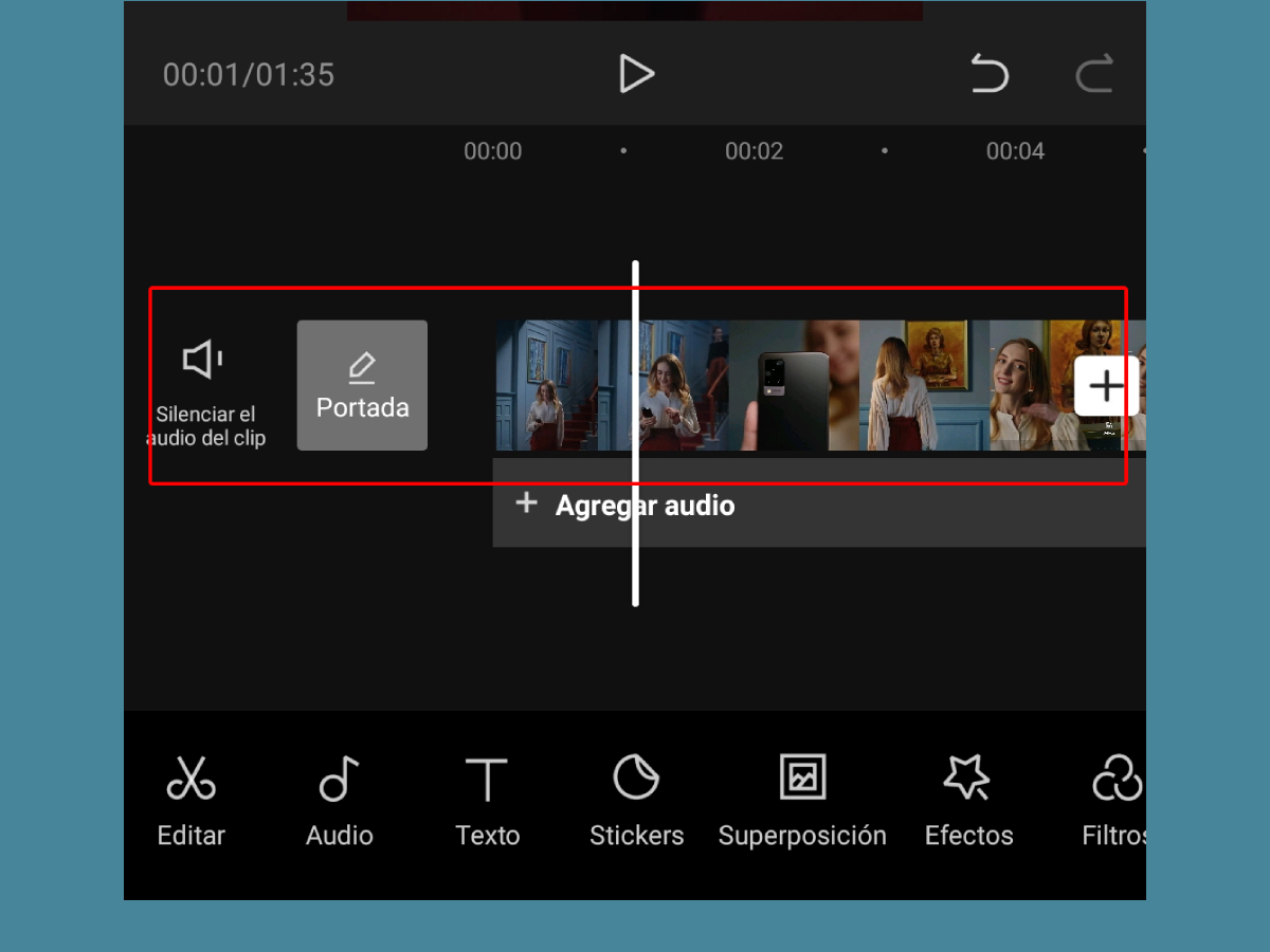 Línea de edición de CapCut