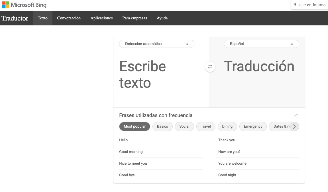 Bing Microsoft Translator