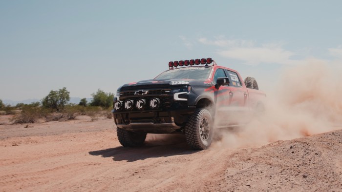 chevrolet silverado zr2 2022 the first ever  chevy s flagship off road truck makes its official racing debut in best desert k