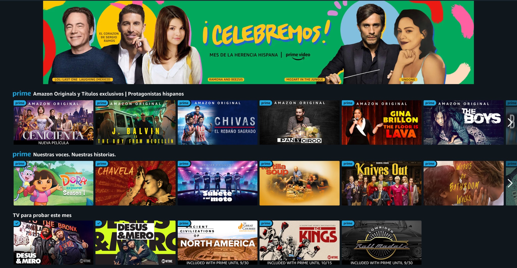 La selección de títulos de Prime Video por el Mes de la Herencia Hispana 2021