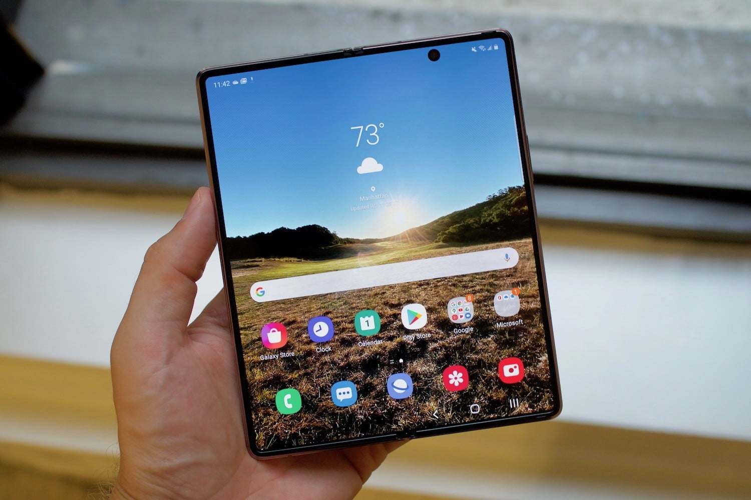 Samsung Galaxy Z Fold 2 abierto.