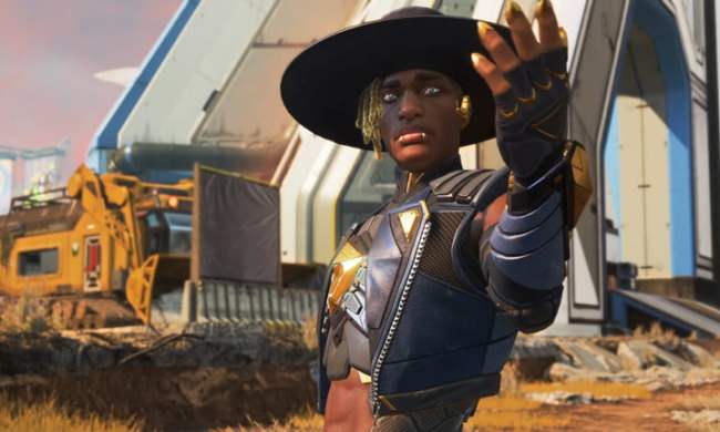 Seer burlándose de la cámara en la temporada 10 de Apex Legends.