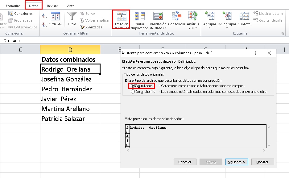 como combinar textos en excel y usarlos donde quieras dividir 4