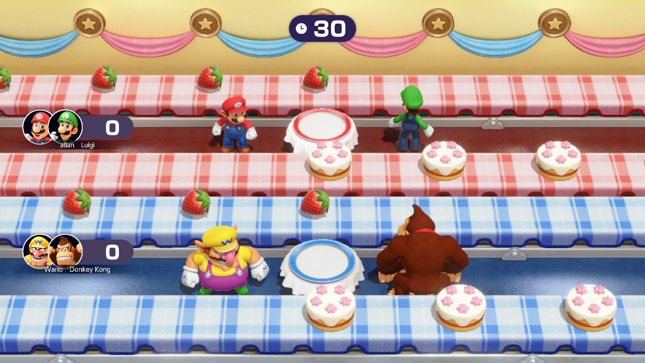 El minijuego de pasteles de Mario Party Superstars