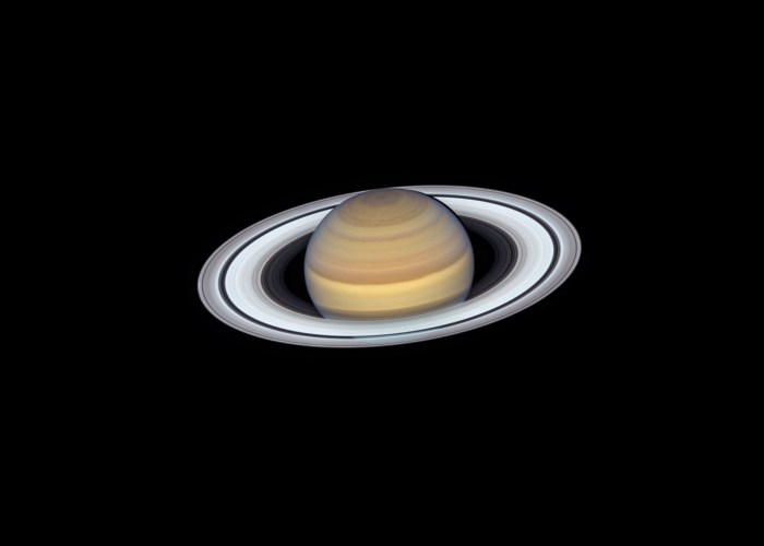 Una fotografía de los anillos de Saturno