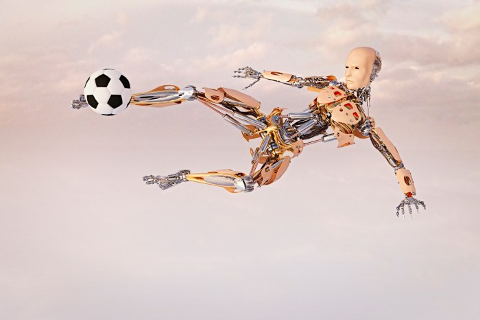 robots futbolistas mejores goles algoritmo robot volleying soccer ball in sky