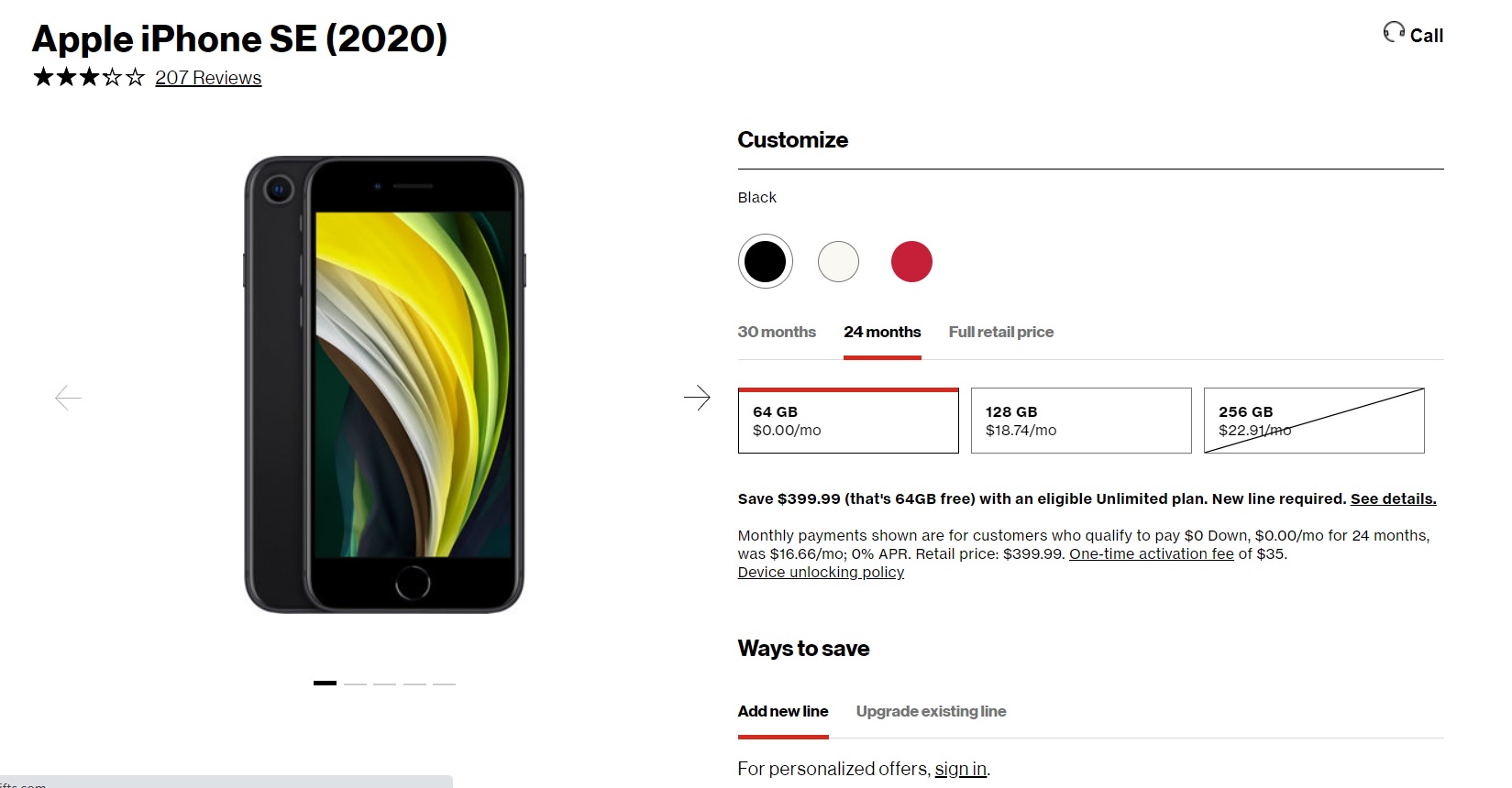 iPhone SE 2020 gratis con las ofertas de Verizon del Black Friday 20210